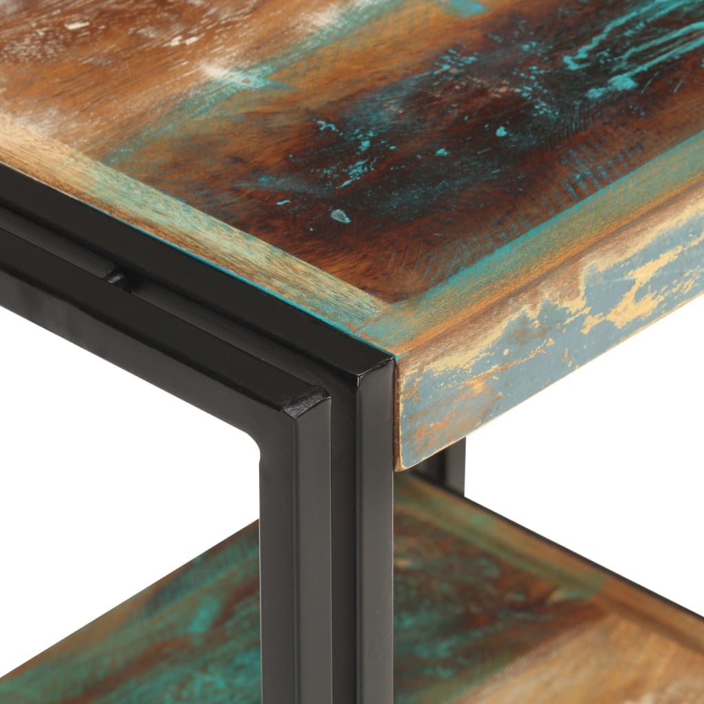 vidaXL Side Table 15.7"x11.8"x15.7" Solid Reclaimed Wood-2