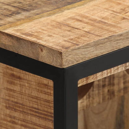 vidaXL Wine Cabinet 24.4"x13"x30.9" Rough Mango Wood-1