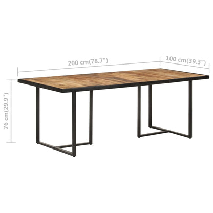 vidaXL Dining Table 78.7" Rough Mango Wood-0