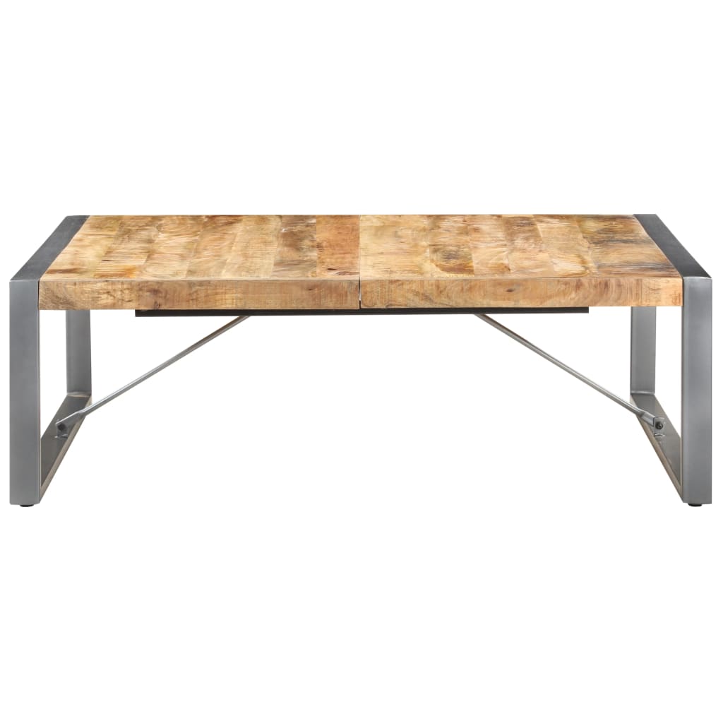 vidaXL Coffee Table 47.2"x47.2"x15.7" Rough Mango Wood-0