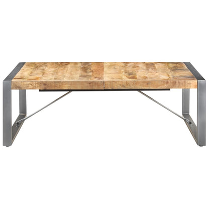 vidaXL Coffee Table 47.2"x47.2"x15.7" Rough Mango Wood-0