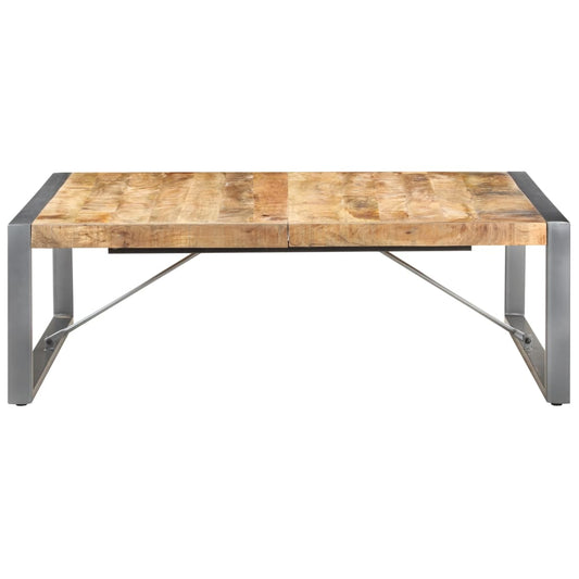 vidaXL Coffee Table 47.2"x47.2"x15.7" Rough Mango Wood-0