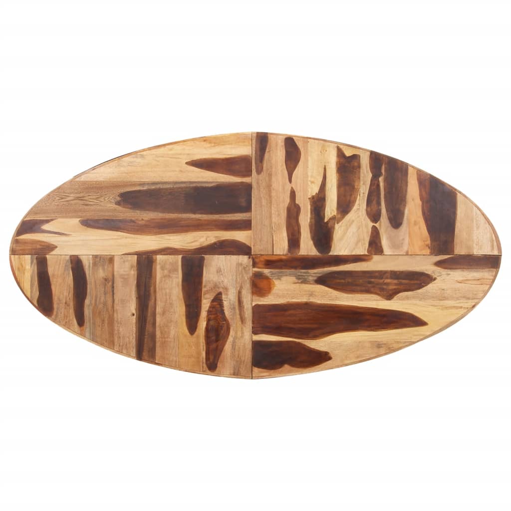 vidaXL Dining Table Oval 78.7"x39.4"x29.5" Acacia Wood with Sheesham Finish-2