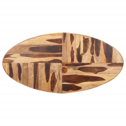 vidaXL Dining Table Oval 78.7"x39.4"x29.5" Acacia Wood with Sheesham Finish-2