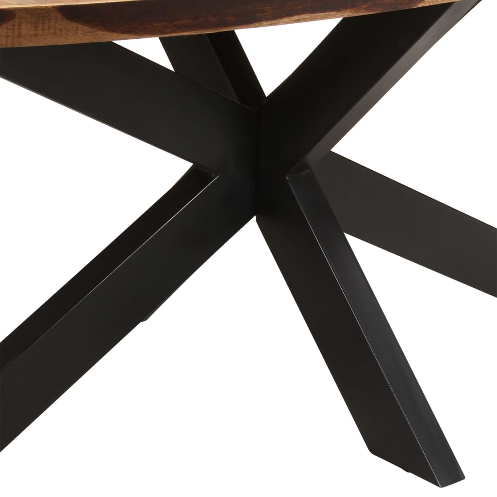 vidaXL Dining Table Oval 78.7"x39.4"x29.5" Acacia Wood with Sheesham Finish-3