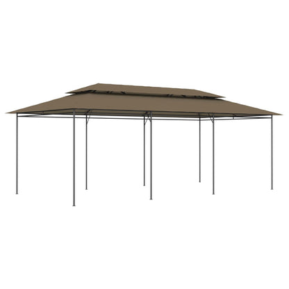 vidaXL Gazebo 236.2"x117.3"x106.3" Taupe 0.6 oz/ft²-0