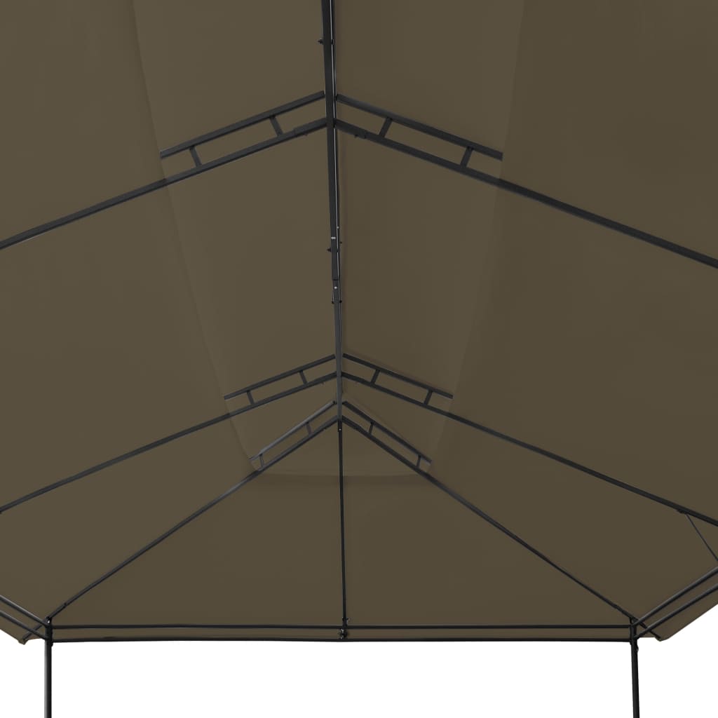 vidaXL Gazebo 236.2"x117.3"x106.3" Taupe 0.6 oz/ft²-1