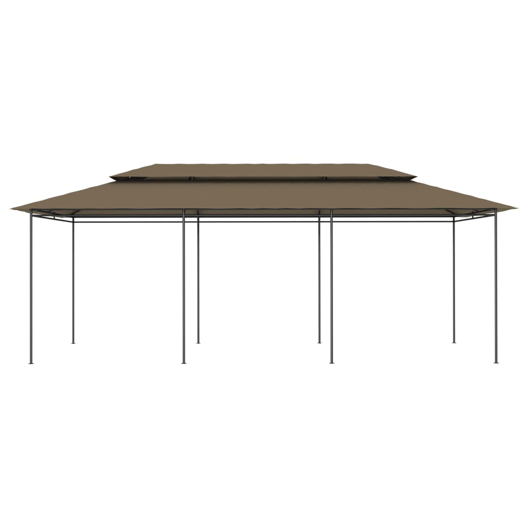 vidaXL Gazebo 236.2"x117.3"x106.3" Taupe 0.6 oz/ft²-3