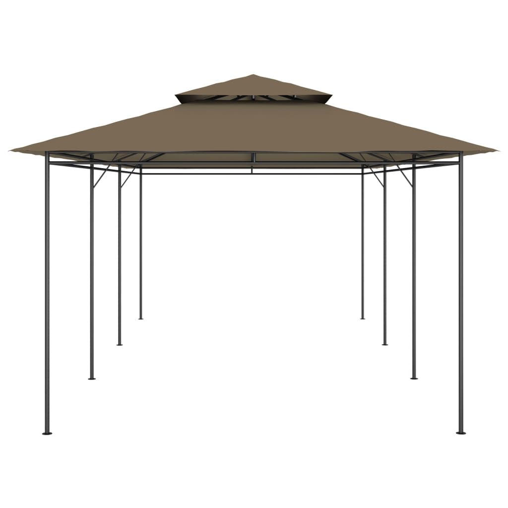vidaXL Gazebo 236.2"x117.3"x106.3" Taupe 0.6 oz/ft²-4