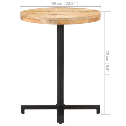 vidaXL Bistro Table Round Ø23.6"x29.5" Rough Mango Wood-0