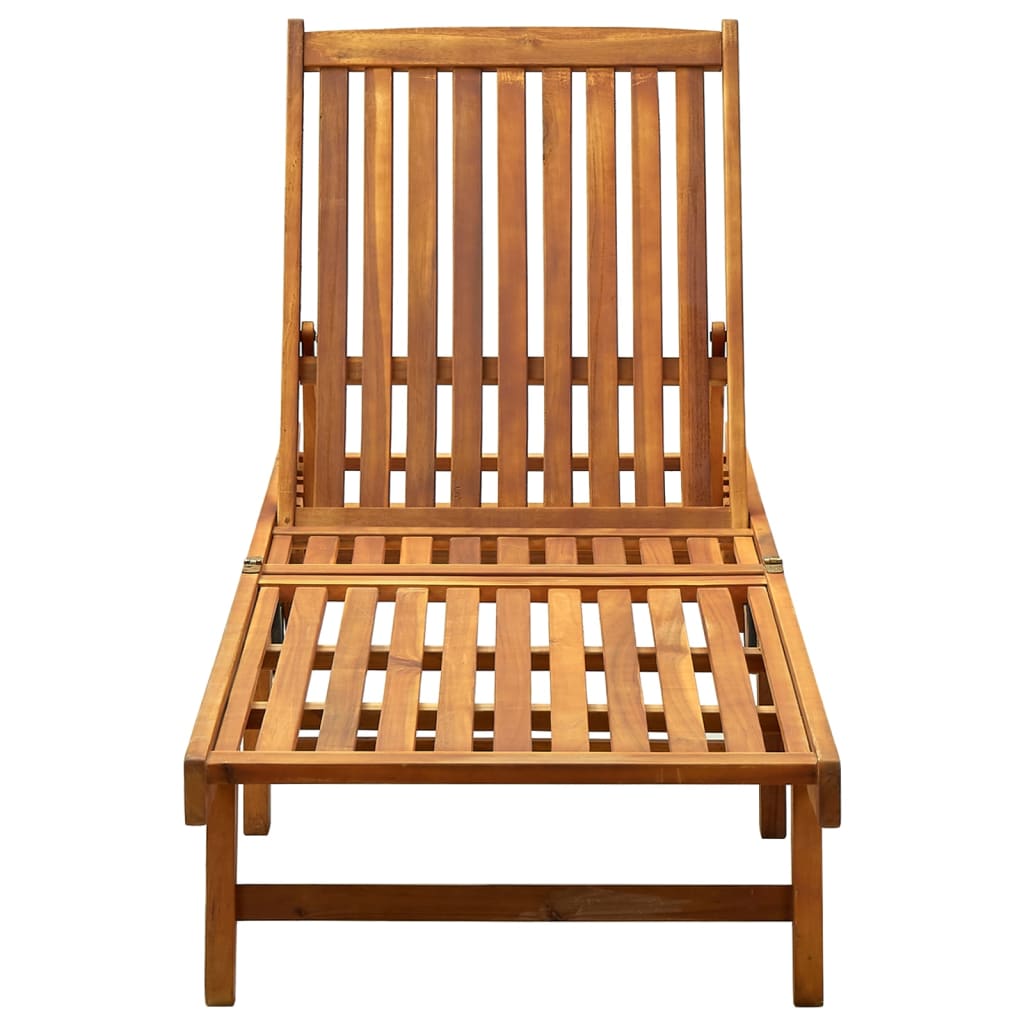 vidaXL Patio Lounge Chair Outdoor Sunbed Poolside Sunlounger Solid Wood Acacia-3