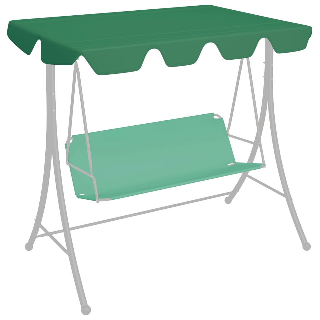vidaXL Replacement Canopy for Swing Outdoor Swing Cover Replacement Sunshade-9