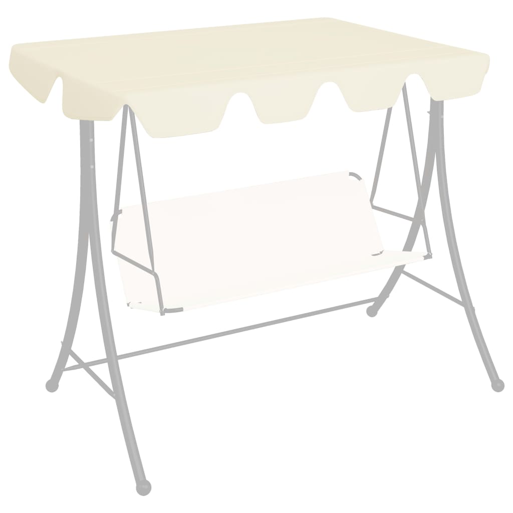 vidaXL Replacement Canopy for Swing Outdoor Swing Cover Replacement Sunshade-16
