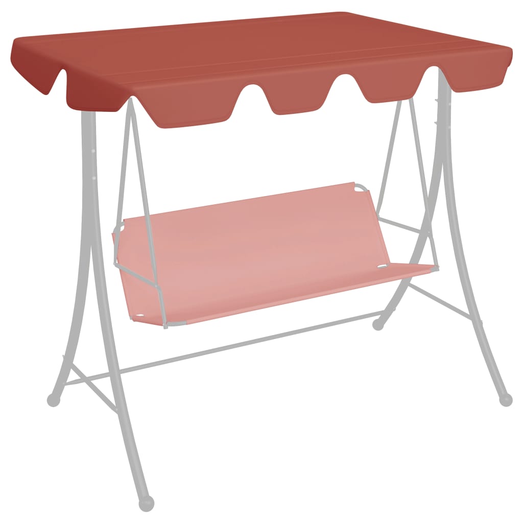 vidaXL Replacement Canopy for Swing Outdoor Swing Cover Replacement Sunshade-18