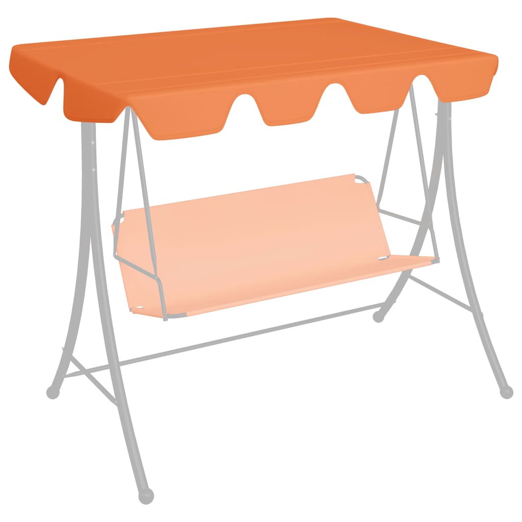 vidaXL Replacement Canopy for Swing Outdoor Swing Cover Replacement Sunshade-23