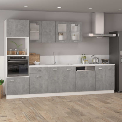 vidaXL Drawer Bottom Cabinet Concrete Gray 15.7"x18.1"x32.1" Engineered Wood-4