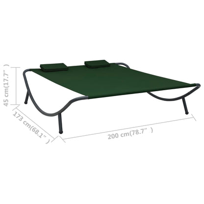 vidaXL Outdoor Chaise Lounge Patio Lounge Bed Sun Lounger with Pillows Fabric-1