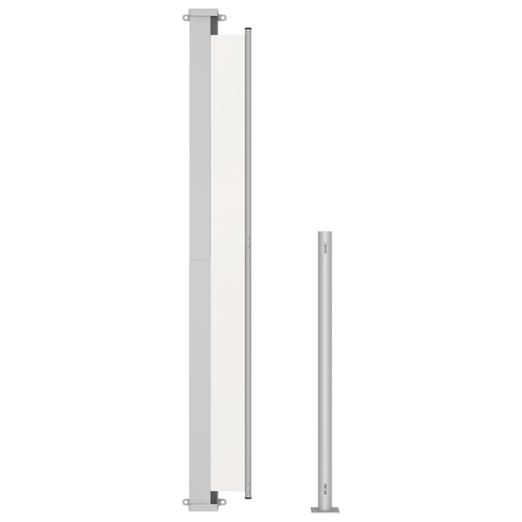vidaXL Patio Retractable Side Awning 86.6"x196.9" Cream-3