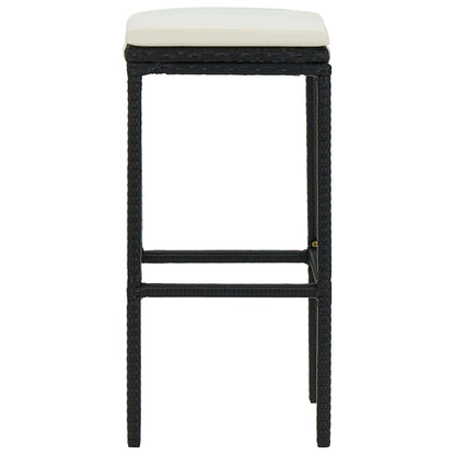 vidaXL Bar Stool Bar Seat Counter Height Island Stool for Pub Poly Rattan-4