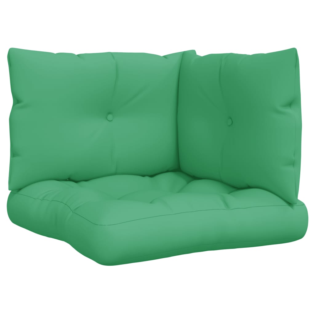 vidaXL Pallet Cushions 3 pcs Green Fabric-1