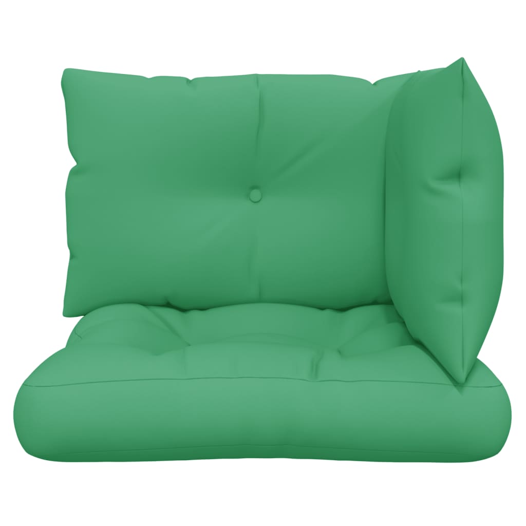 vidaXL Pallet Cushions 3 pcs Green Fabric-3