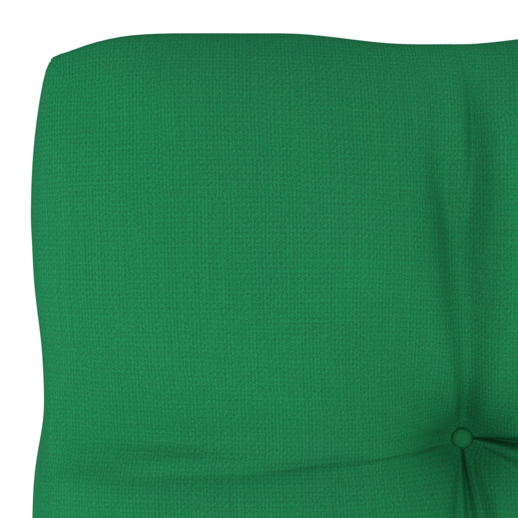 vidaXL Pallet Cushion Green 22.8"x22.8"x3.9" Fabric-3