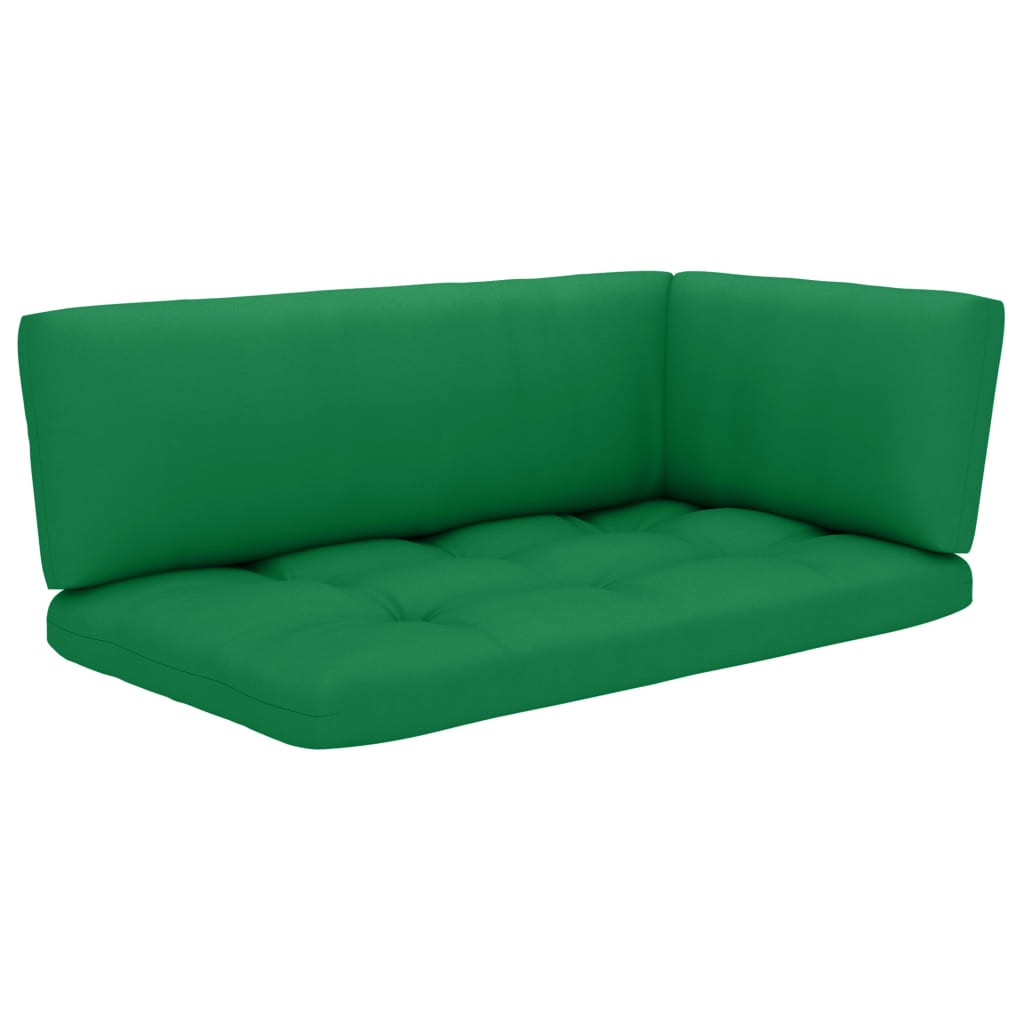 vidaXL Pallet Cushions 3 pcs Green Fabric-2