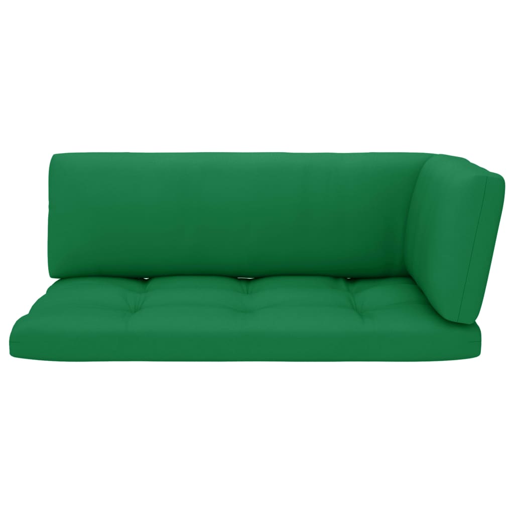 vidaXL Pallet Cushions 3 pcs Green Fabric-3