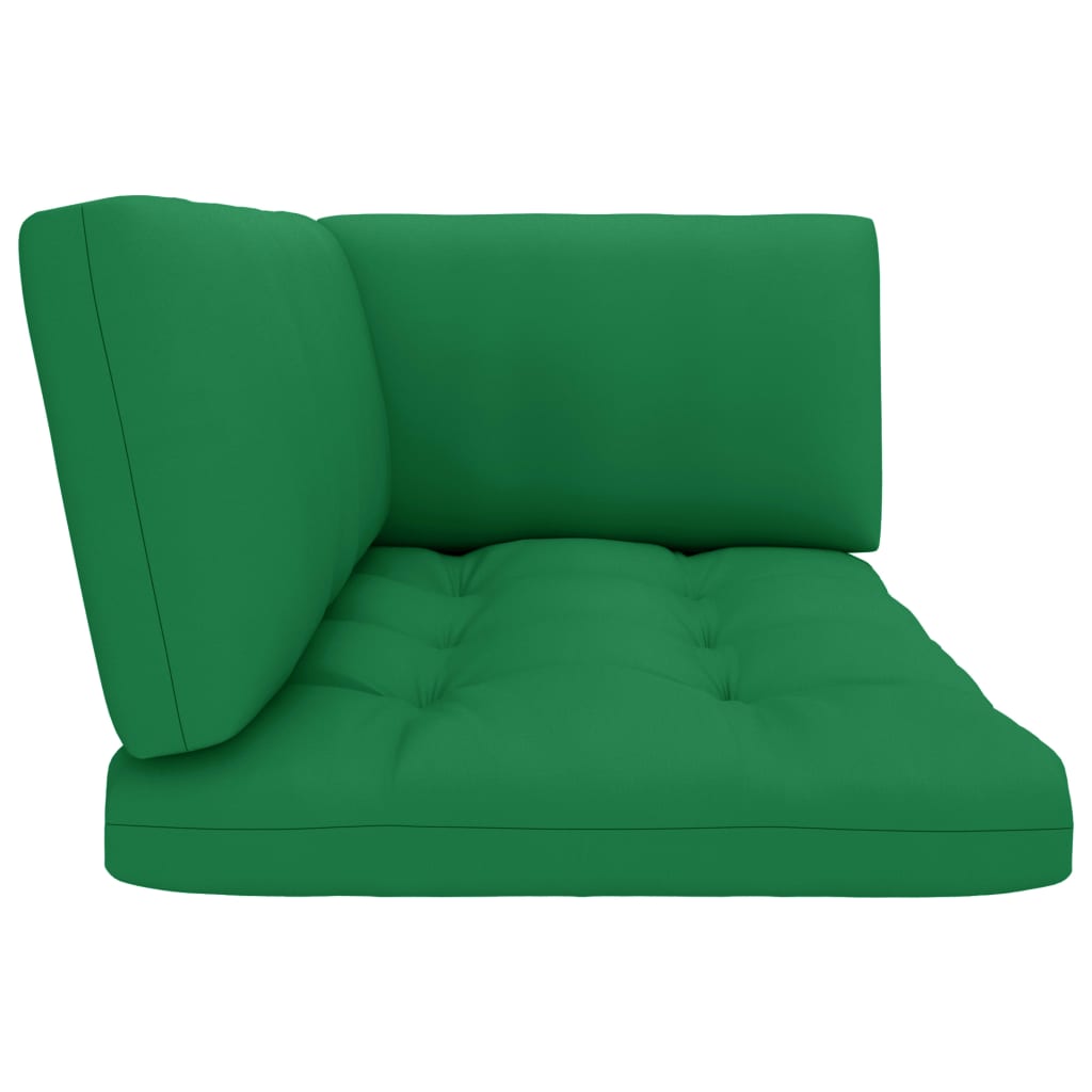 vidaXL Pallet Cushions 3 pcs Green Fabric-4