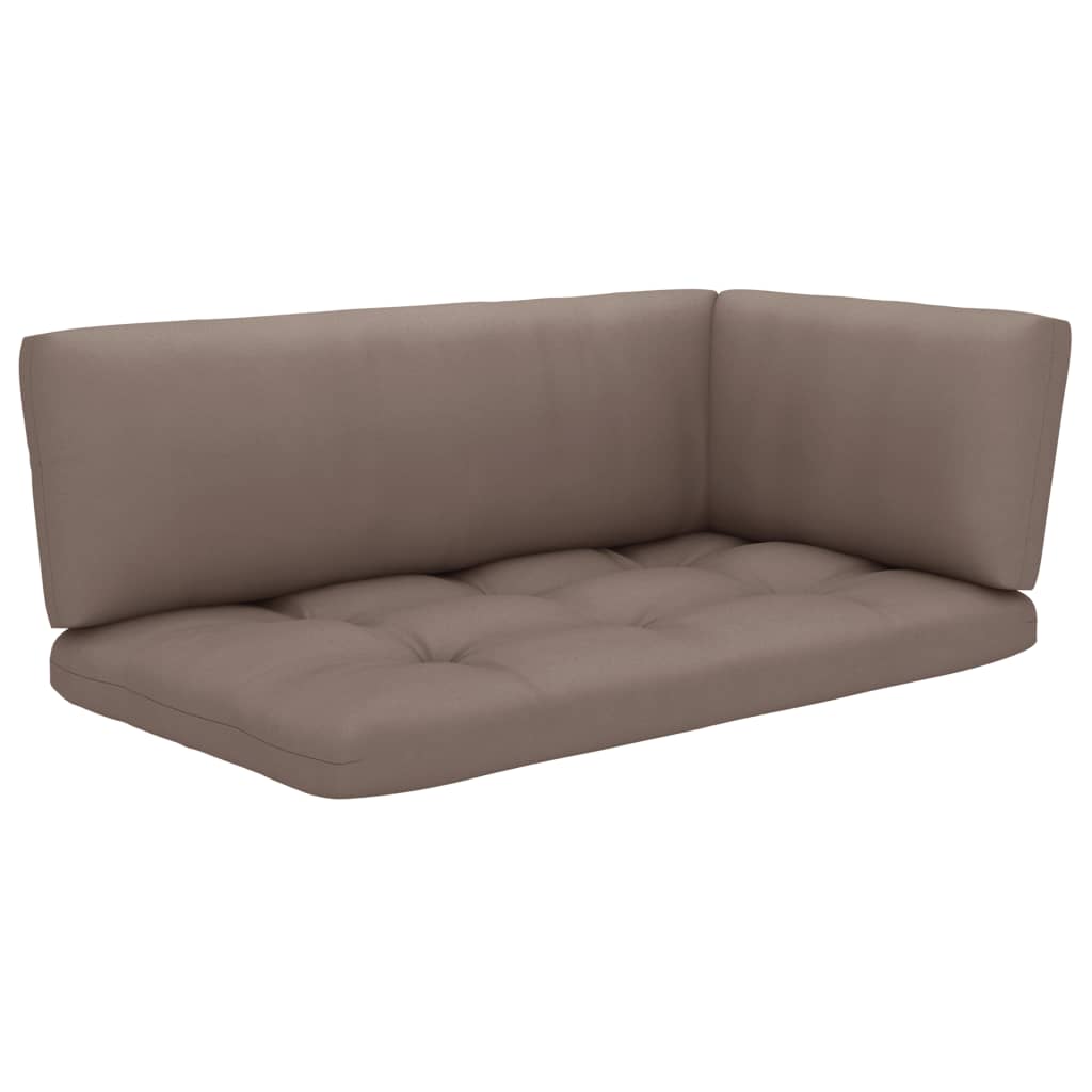 vidaXL Pallet Cushions 3 pcs Taupe Fabric-3