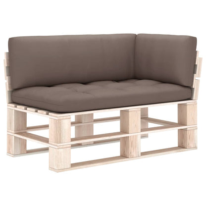 vidaXL Pallet Cushions 3 pcs Taupe Fabric-1