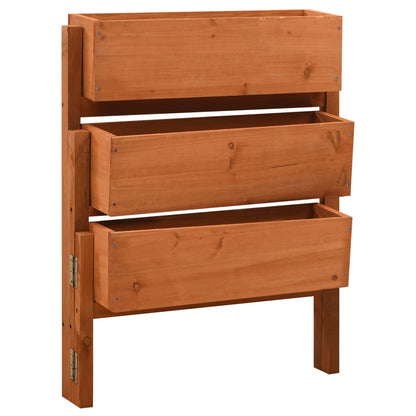 vidaXL Planter Foldable Flower Box Raised Garden Bed Planter Solid Firwood-1