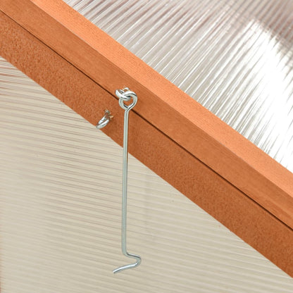 vidaXL Greenhouse Outdoor Grow House Green House for Plant Growing Firwood-4