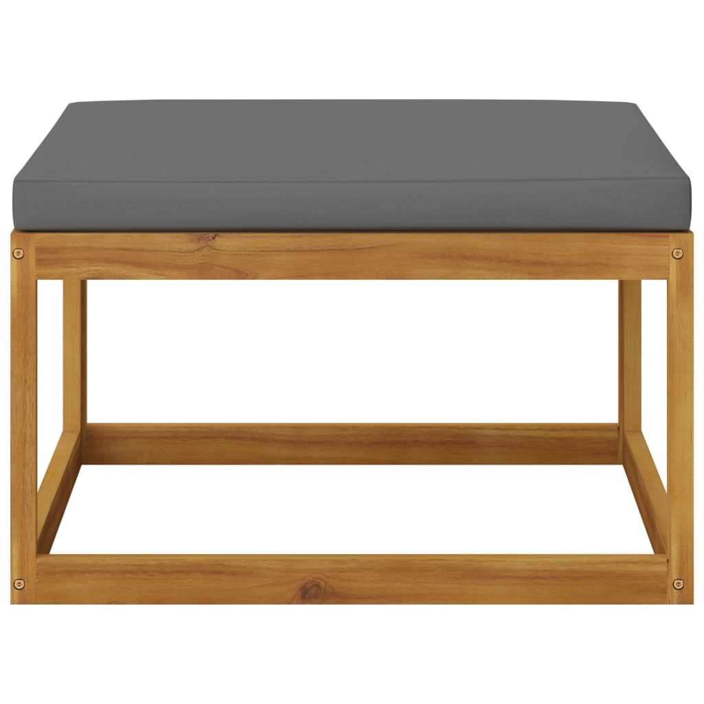 vidaXL 4 Piece Patio Lounge Set with Cushion Solid Acacia Wood-0