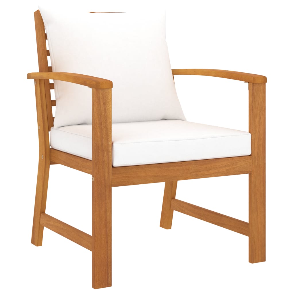 vidaXL 5 Piece Garden Lounge Set with Cushion Solid Acacia Wood-2