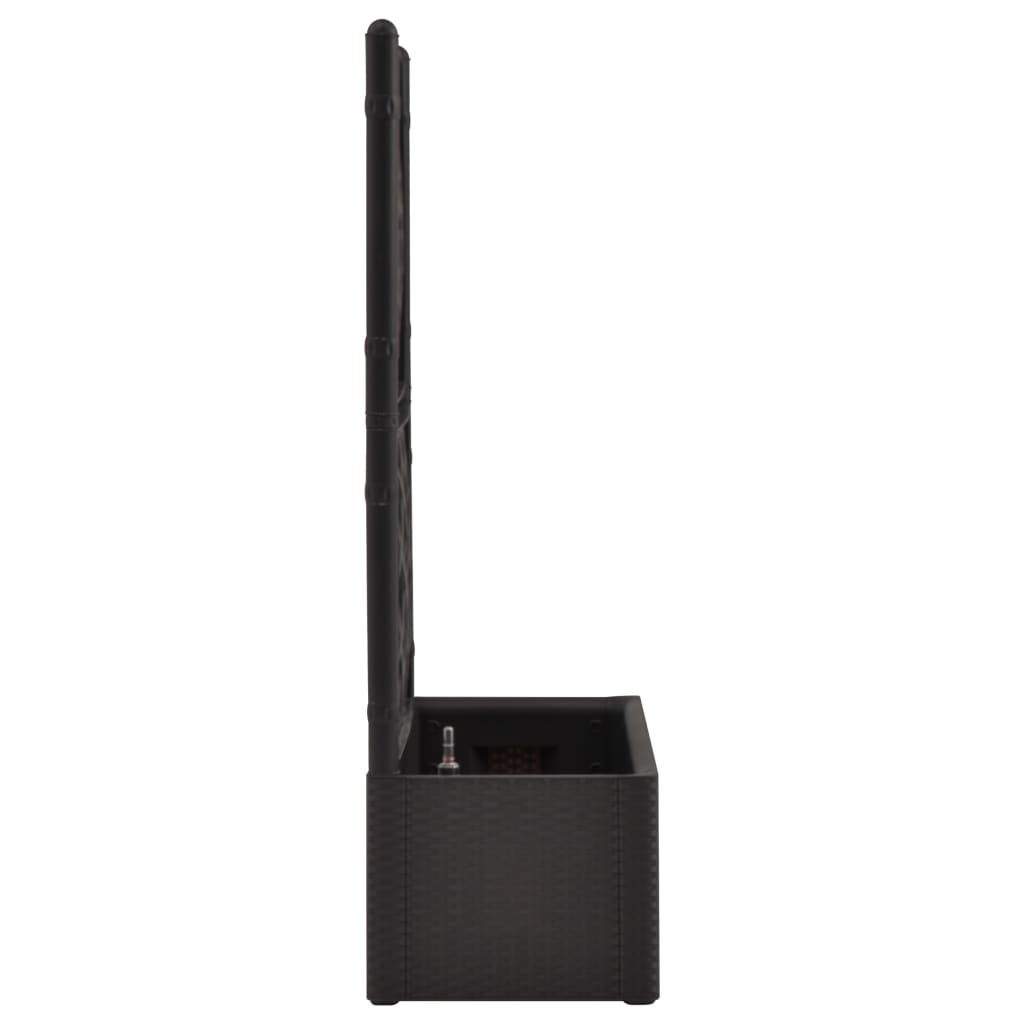 vidaXL Planter Trellis Raised Flower Bed Self Watering System Rattan Look-2