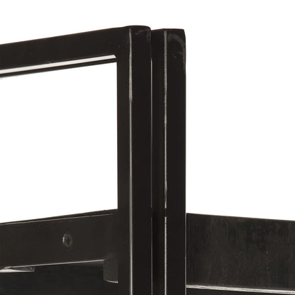 vidaXL 3-Tier Bookcase Black 35.4"x11.8"x31.5" Solid Mango Wood-1