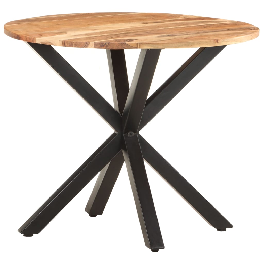 vidaXL Side Table 26.8"x26.8"x22" Solid Acacia Wood-0