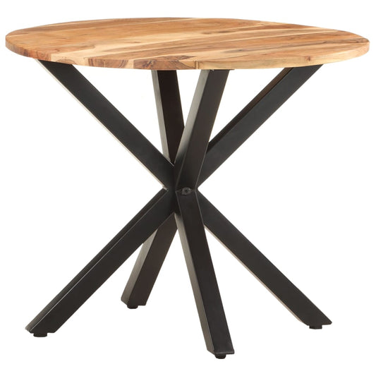 vidaXL Side Table 26.8"x26.8"x22" Solid Acacia Wood-0