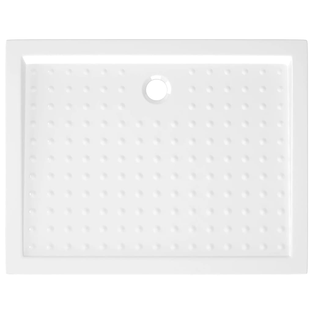 vidaXL Shower Base Tray with Dots Skid Resistant Shower Receptor White ABS-1