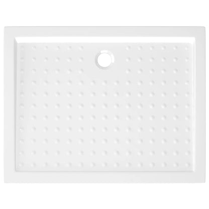 vidaXL Shower Base Tray with Dots Skid Resistant Shower Receptor White ABS-1
