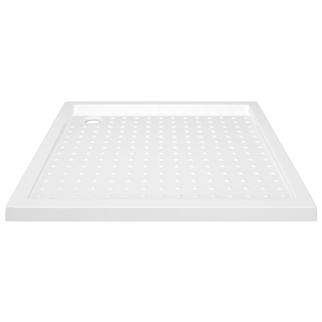 vidaXL Shower Base Tray with Dots Skid Resistant Shower Receptor White ABS-0