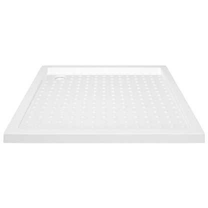 vidaXL Shower Base Tray with Dots Skid Resistant Shower Receptor White ABS-0