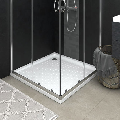 vidaXL Shower Base Tray with Dots Skid Resistant Shower Receptor White ABS-6