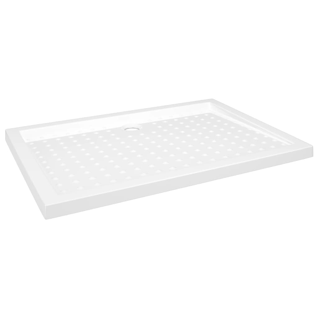 vidaXL Shower Base Tray with Dots Skid Resistant Shower Receptor White ABS-2