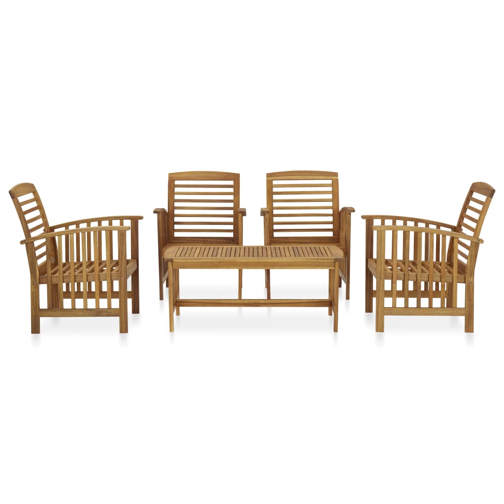 vidaXL 5 Piece Patio Lounge Set Solid Acacia Wood-3