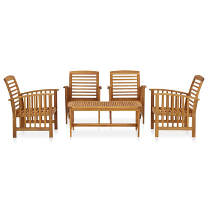 vidaXL 5 Piece Patio Lounge Set Solid Acacia Wood-3