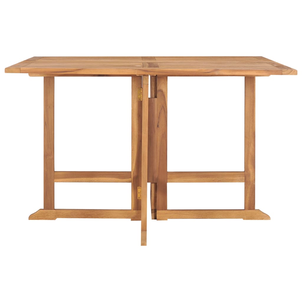 vidaXL Folding Patio Dining Table 47.2"x47.2"x29.5" Solid Teak Wood-0
