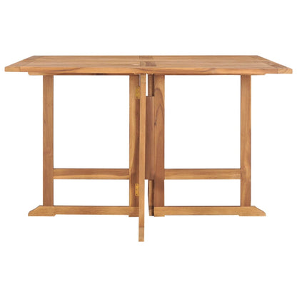 vidaXL Folding Patio Dining Table 47.2"x47.2"x29.5" Solid Teak Wood-0