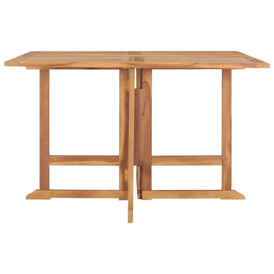vidaXL Folding Patio Dining Table 47.2"x47.2"x29.5" Solid Teak Wood-0